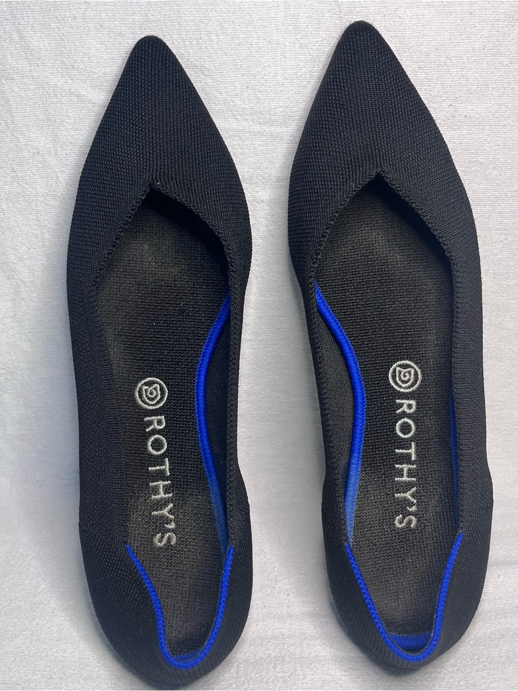 Rothy's The Point Ii Black Flat Slip On Shoes Size 11.5 - Euc